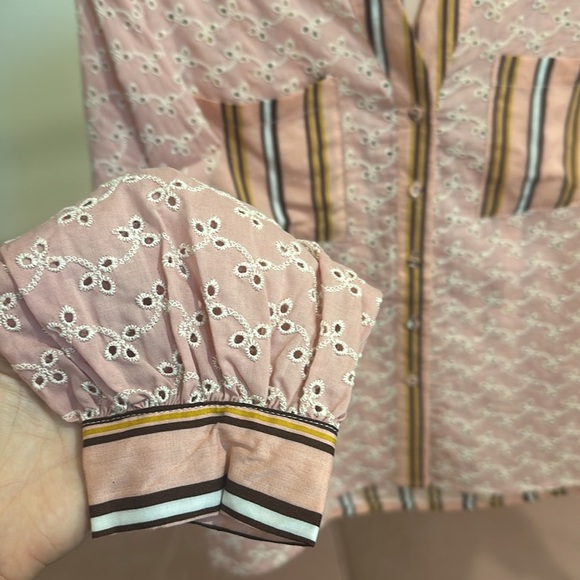 [Maeve‎] Pink and Black Patterned Blouse nwt - Picture 2 of 6
